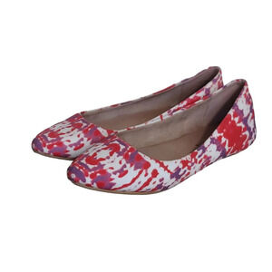 Kelly & Katie Pirassa‎ Fuschia Purple Pink White Tie-Dye Ballet Flats